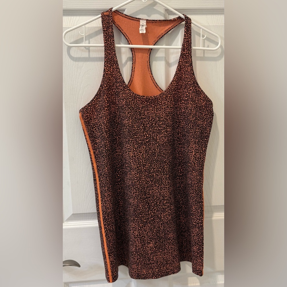 Lululemon‎ Athletica Black and Peach Tank Top